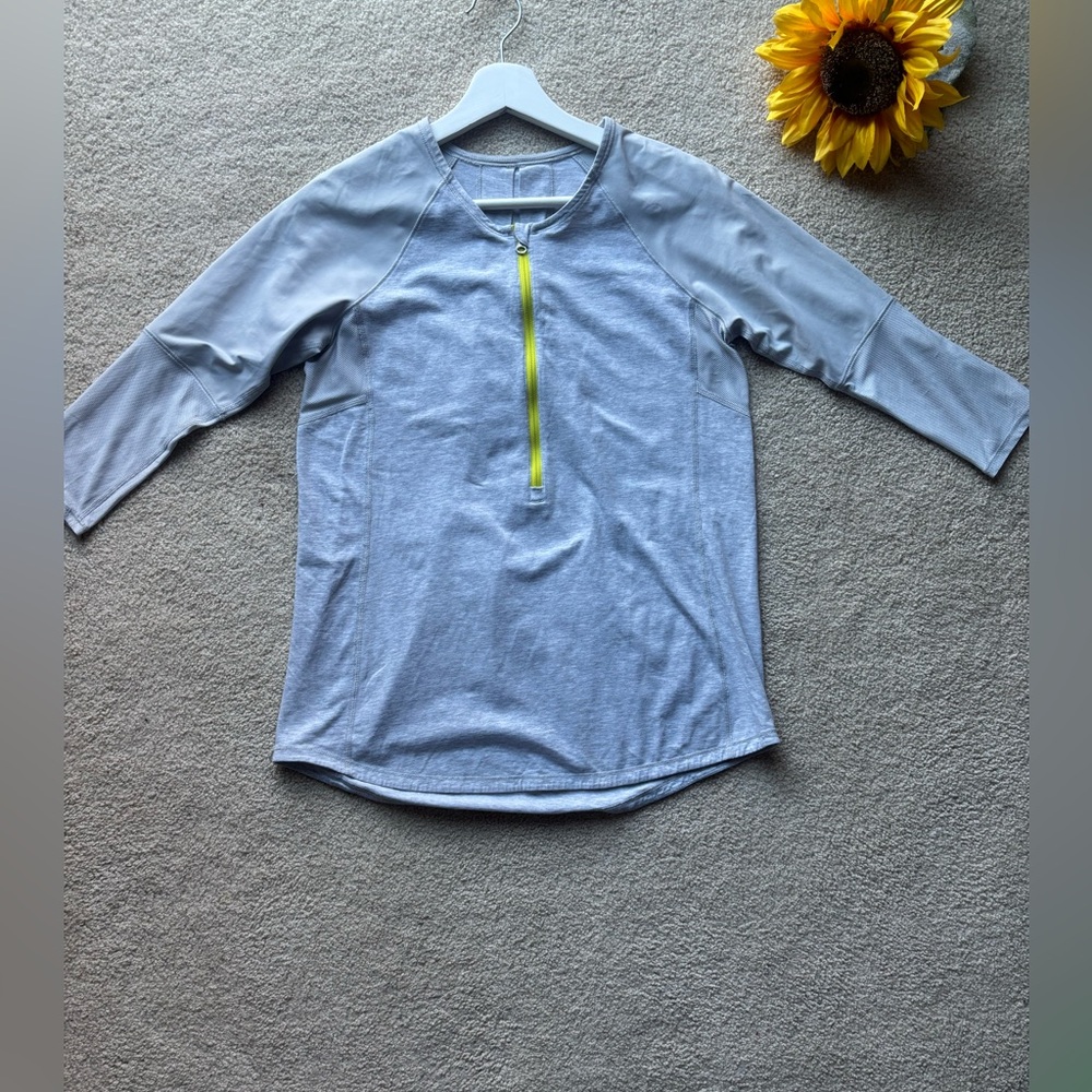 Lululemon Grey Half Zip Athletic Top | Estimated Size 4